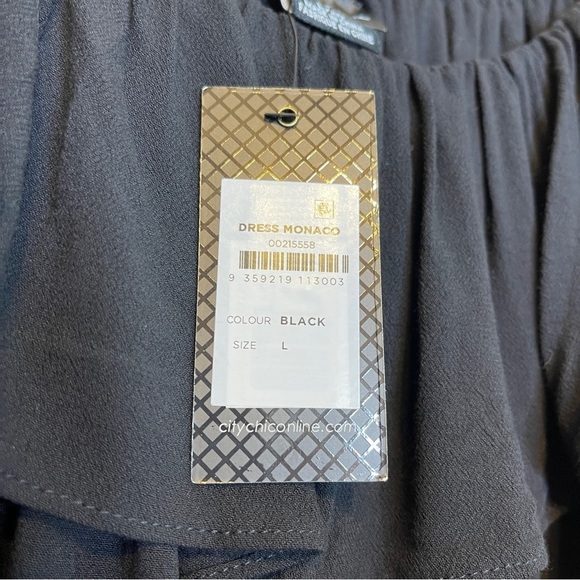 City Chic Off the Shoulder Monaco Maxi Dress in Black Women's Plus 20 NWT - Picture 6 of 9